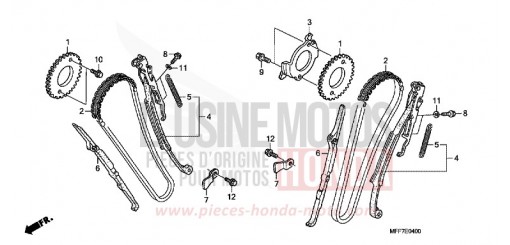 CHAINE A CAMES/TENDEUR XL700V9 de 2009